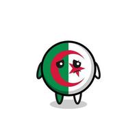 the lazy gesture of algeria flag cartoon character vector