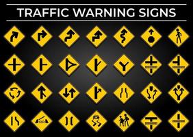 Warning signs illustration Free Vector
