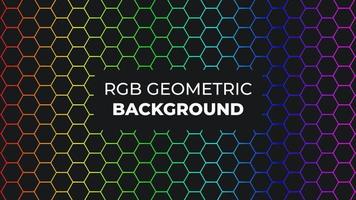 fondo hexagonal rgb vector