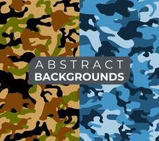 Camouflage pattern backgrounds collection Vector