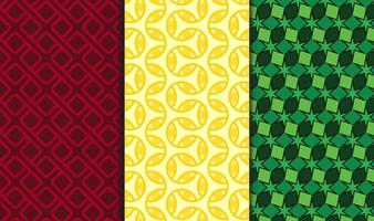Geometric pattern backgrounds collection Vector