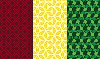 Geometric pattern backgrounds collection Vector