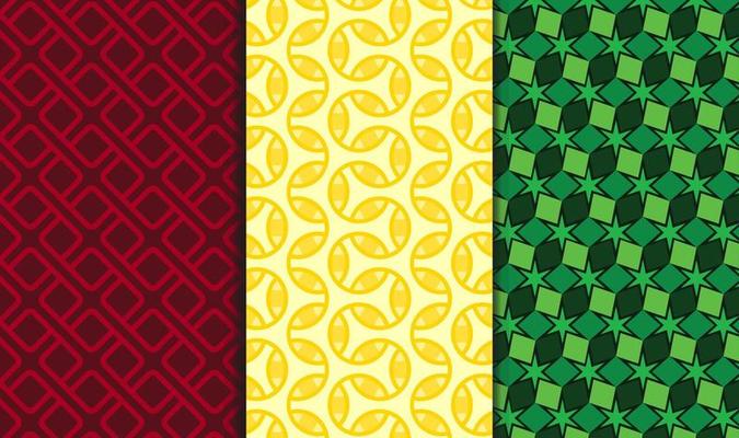 Geometric pattern backgrounds collection Vector