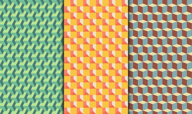 Pattern geometric backgrounds collection Vector