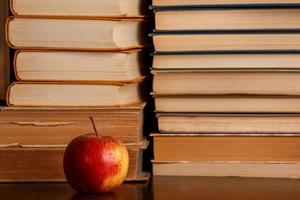Apple and books photo
