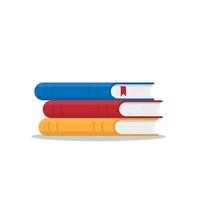 Stack of books isolated on a white background. vector