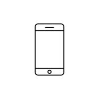 mobile phone icon in linear style. vector