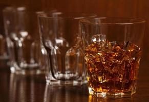 Glasses with whiskey photo