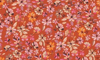 spring floral motifs with an embroidered look, perfect for printed fabric, wallpapers and decoration vector