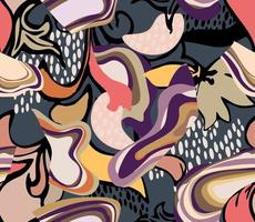 abstract pattern with multicolored hand drawn elements and funny background. Perfect for fabrics and decoration