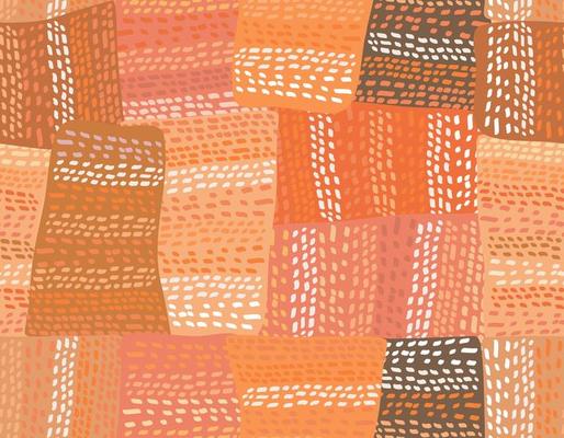 Seamless pattern with patchwork and dots. Background for decoration and fabrics