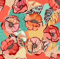 creative floral pattern in hand drawn style for fashion and decoration vector