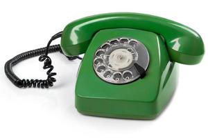 Green retro telephone photo