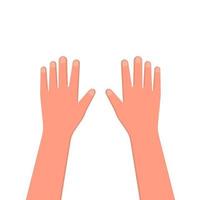 two hands flat icon. vector