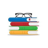 Stack of books isolated on a white background. vector