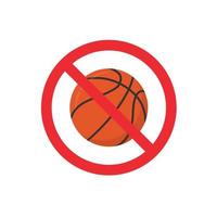 Basketball vector Sign caution coronavirus. Stop 2019-nCoV outbreak. Coronavirus danger and public health risk disease and flu outbreak.