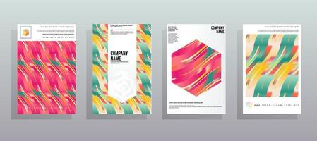 Templates for flyer, brochure, booklet, report. Vector minimal abstract geometric templates with modern pattern background. Creative trendy colors cover background