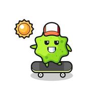 splat character illustration ride a skateboard vector