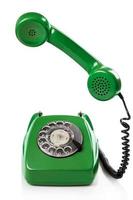 Green retro telephone photo