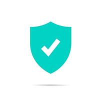 shield icon with a check mark. concept of protection, reliability, safety. vector