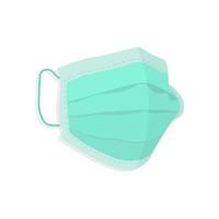 Medical mask flat style. Respiratory medical respiratory mask. Epidemic or protection against contaminated air. vector