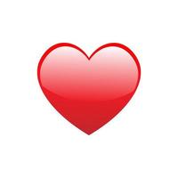 red heart flat icon vector