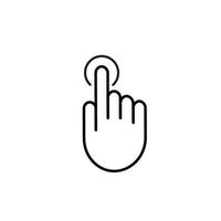 Clicking finger icon vector