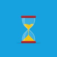 hourglass in flat style vector