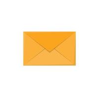 yellow envelope icon. vector