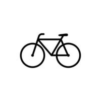 icono de línea de bicicleta. vector