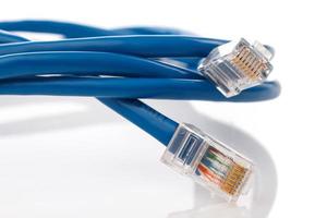 Blue internet cable photo