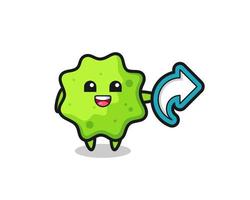 cute splat hold social media share symbol vector