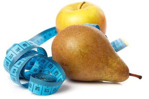 Fruits and measure tape photo