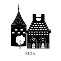 capitales europeas, ciudad de riga vector