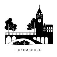 European capitals, Luxembourg city vector