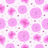 Abstract pink roses, seamless pattern vector