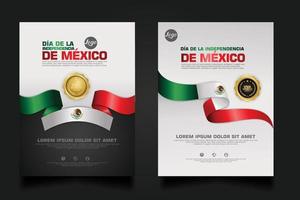 Mexico happy Independence Day background template. vector