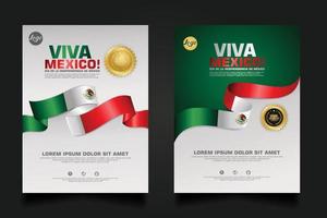 Mexico happy Independence Day background template. vector