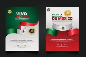 Mexico happy Independence Day background template. vector