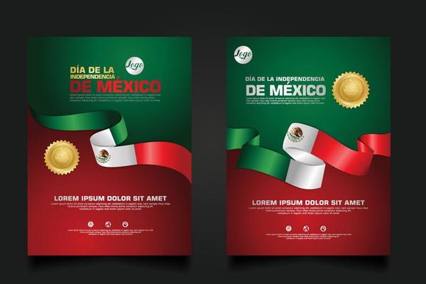 Mexico happy Independence Day background template.