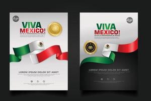 plantilla de fondo del feliz día de la independencia de méxico. vector