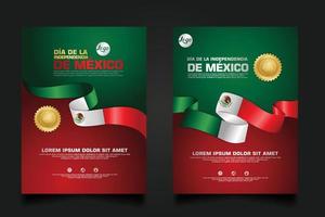 Mexico happy Independence Day background template. vector