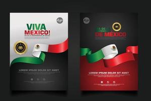 plantilla de fondo del feliz día de la independencia de méxico. vector