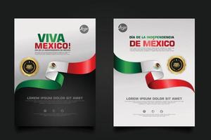 Mexico happy Independence Day background template. vector