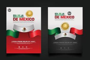 Mexico happy Independence Day background template. vector