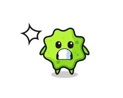 splat character cartoon with shocked gesture vector