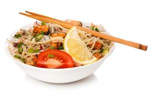 Noodles with seafood photo