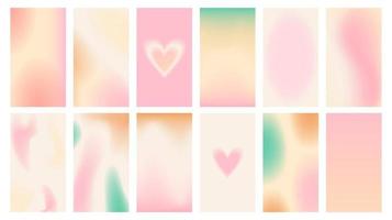 Social media backgrounds stories with abstract gradient design vector