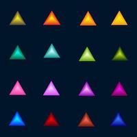 Collection of button click icon element triangle for decorate abstract background vector illustration