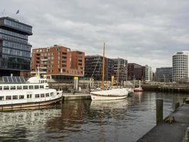 the city of Hamburg at the river elbe photo